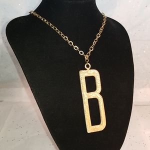 Gold "B" Necklace